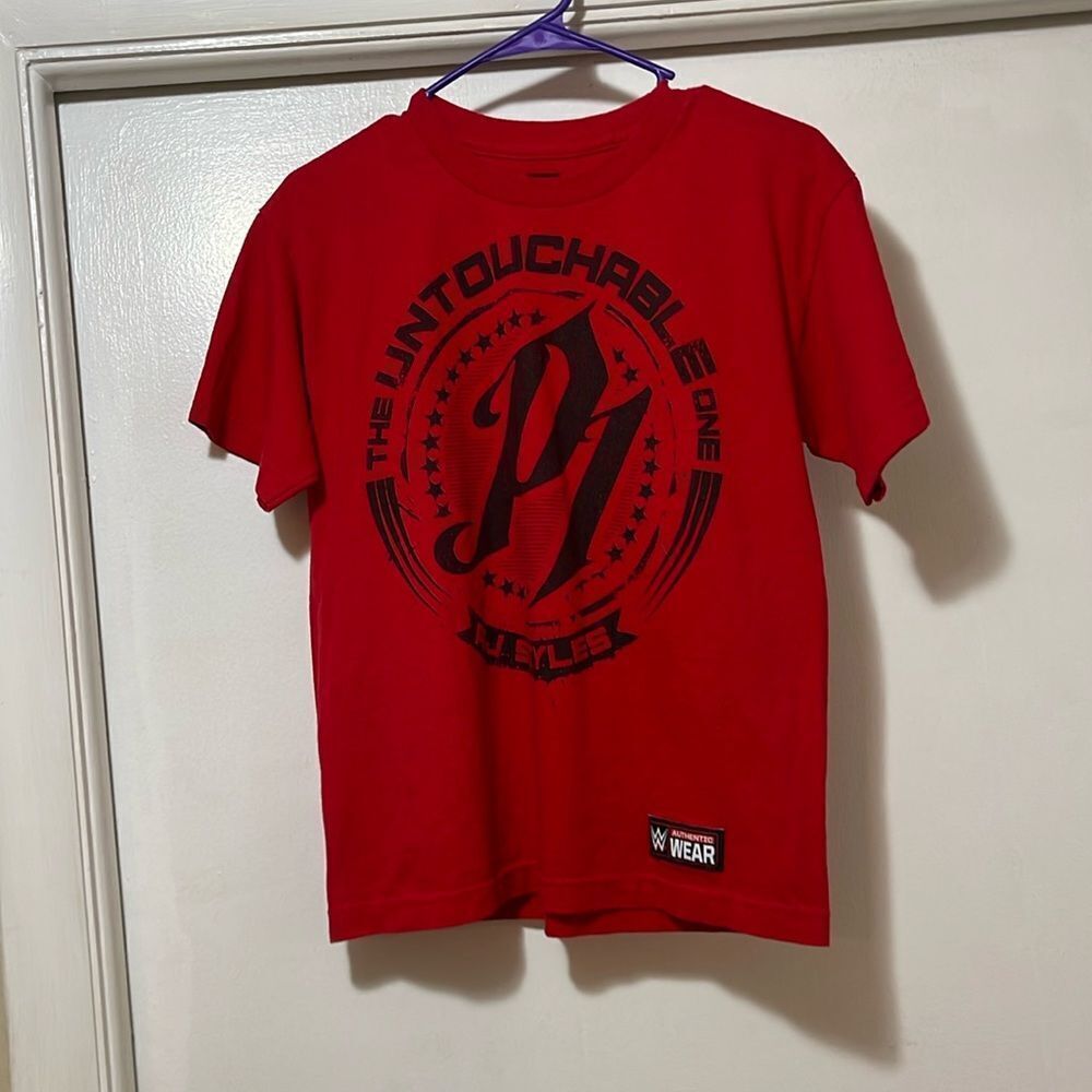 WWE AJ styles T-shirt, size youth large